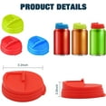 thumbnail image 4 of VEGCOO 6 PCS Soda Can Lids Can Covers, Bottle Caps, Spill-proof Soda Pop Tops for Beverage, Beer, Juice, Reusable Fizz Lids, Picnic Accessories Beach Party Gadgets Kitchen Supplies, 4 of 6