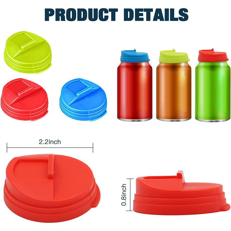 6PCS silicone cup Soda Can Topper Beer Can Lids Covers Energy Drinks Covers