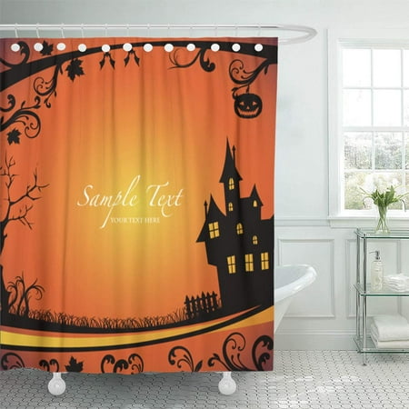 PKNMT Party Halloween Costume Scary Autumn October Monster Moon Abstract Bathroom Shower Curtains 60x72 inch