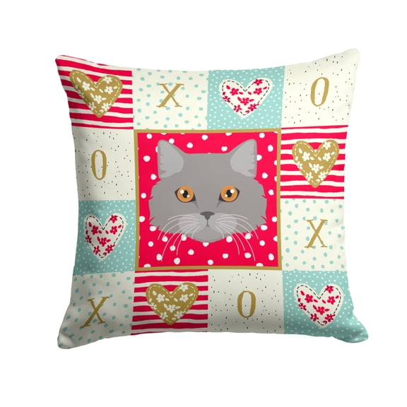 Brazilian Longhair Cat Love Fabric Decorative Pillow