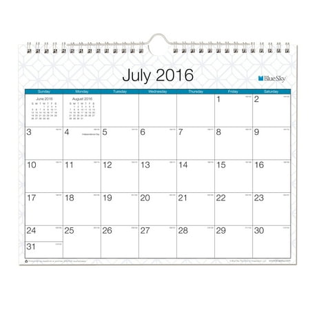 Blue Sky Academy 11x8.75 Wall Calendar