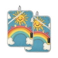 thumbnail image 7 of Yayeee Pot Holders Kitchen Heat Resistant with Pocket 7"x9.8" Cotton Oven Cooking Hot Pads, Rainbow with Stars, 7 of 7