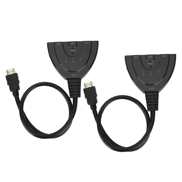 2 uds HDMI Splitter 3 puertos 4K x 2K conmutador de caja Hub multifuncional para LCD HD TV