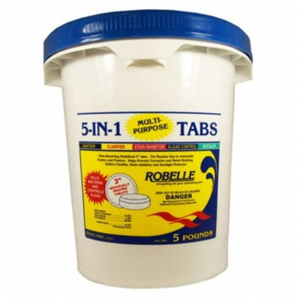 Robelle 1420M 5-en-1 Multipurpose Chlorine Tabs&44; 20 lbs.