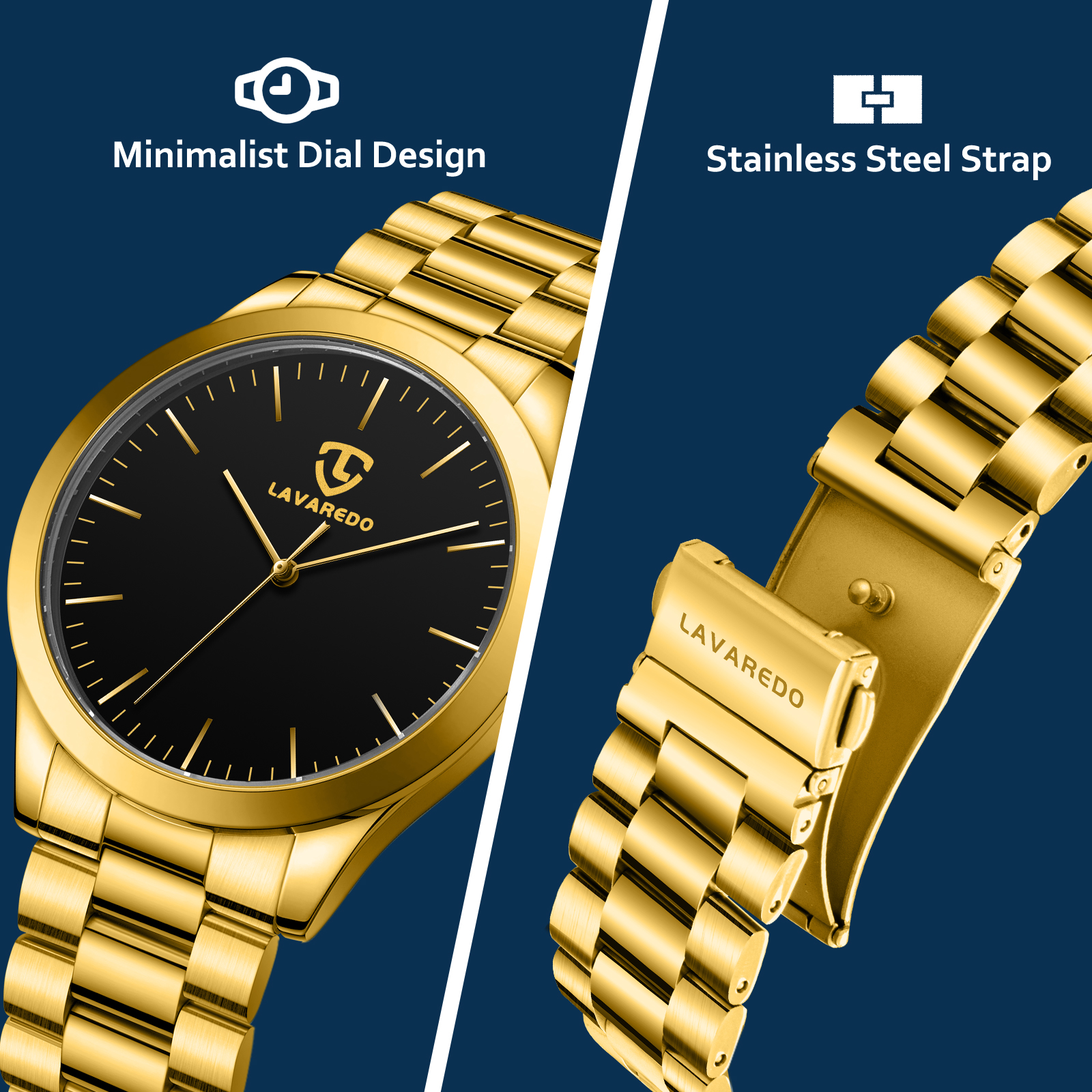 Bomieux Mens Watch, Classic Minimalist Men's Quartz Watch Waterproof Watch with Stainless Steel Band Business Dress Men's Watch-Best Gift for Men