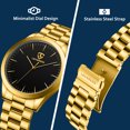 thumbnail image 2 of Bomieux Mens Watch, Classic Minimalist Men's Quartz Watch Waterproof Watch with Stainless Steel Band Business Dress Men's Watch-Best Gift for Men, 2 of 9