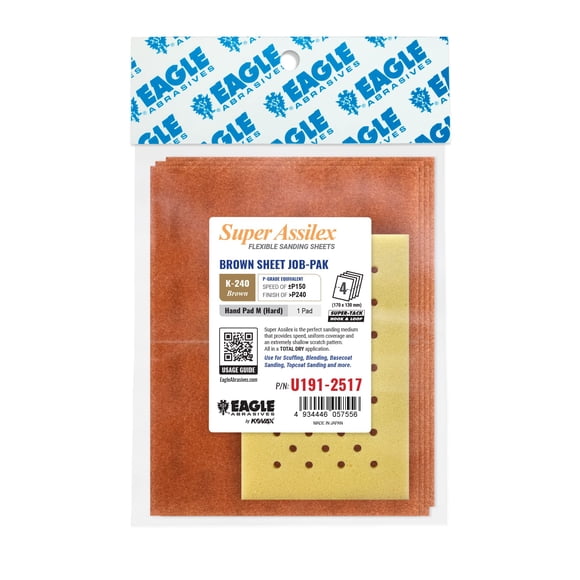 Hojas de lijado Eagle Abrasives Super Assilex K-240 Brown