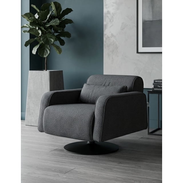 Sillón M&E MUEBLES Kite Gris Giratorio