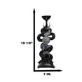 thumbnail image 2 of Wicca Triple Moon Pentagram Insignia Black Viper Snake Taper Candle Holder Decor, 2 of 12