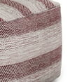 thumbnail image 4 of Clay Boho Square Pouf in Maroon Melange Cotton, 4 of 5