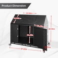thumbnail image 7 of 48" Heavy Duty Dog Crate Large Dog cage Strong Metal Dog Kennels and Crates for Large Dogs Top Open with 2 Doors 4 Lockable Wheels 2 Removable Trays, 7 of 7