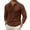Brown #004A, variant on Mens Knit Polo Sweater 2025 Henley V Neck Stretch Knitted Polo Shirts Long Sleeve Casual Collared Sweater,Hot Pink 4XL