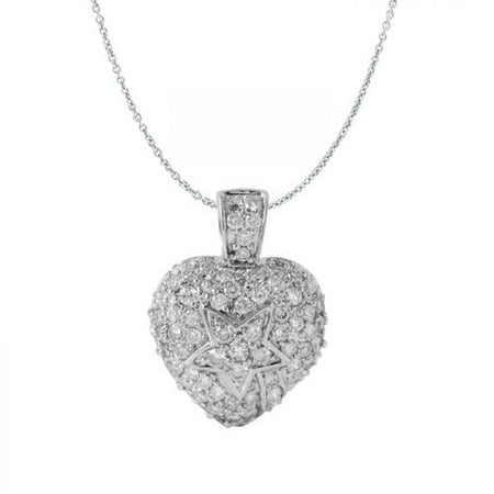 Ladies 1.6 Carat Diamond 14K White Gold Necklace