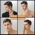thumbnail image 2 of Suttik Hair Clippers for Men Nose and Beard Trimmer Set of 3, Professional Cordless Barber Clippers for Hair Cutting Grooming Kit, Rechargeable, LCD D, 2 of 7