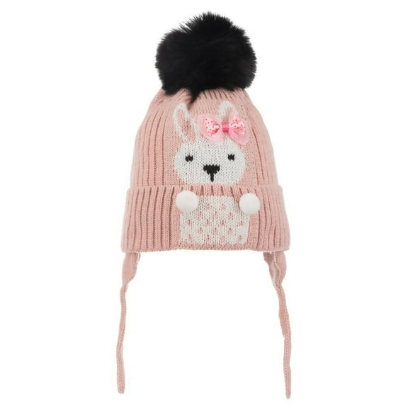 Wear Sierra Toddler Knitted Winter Beanie, Soft Stretch Hat, Unisex Light Pink, 0-18 Months