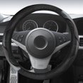 thumbnail image 2 of Funda para volante de coche, antideslizante, transpirable, accesorios interiores adecuados para decoración, color negro, 2 of 5