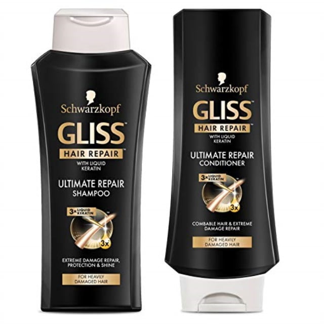 gliss hair repair ultimate repair set with shampoo and conditioner for