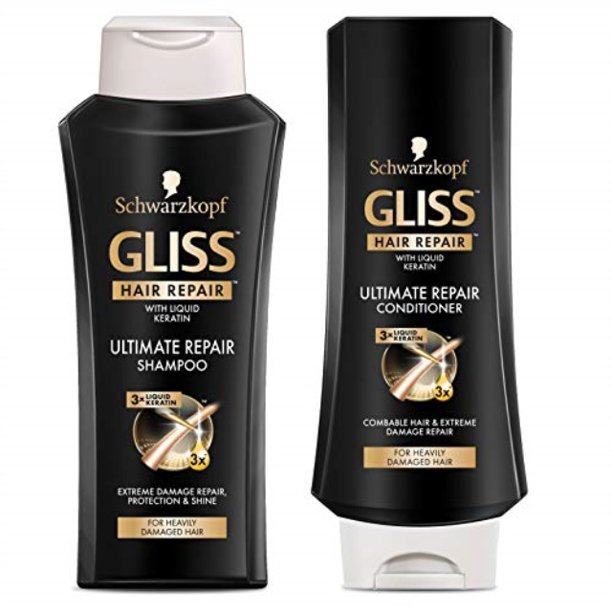 gliss hair repair ultimate repair set with shampoo and conditioner for