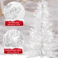 thumbnail image 3 of Mayhihi 4FT White Small Christmas Tree with Lights, Artificial Xmas Trees for Home Office, 3 of 9