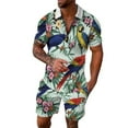 thumbnail image 3 of Ensemble POLO à Manches Courtes et Shorts d'Été pour Hommes, Mode Imprimée, Chandail à Col Rabattu, Shorts Décontractés, T-Shirt Hawaïen de Plage, 3 of 5