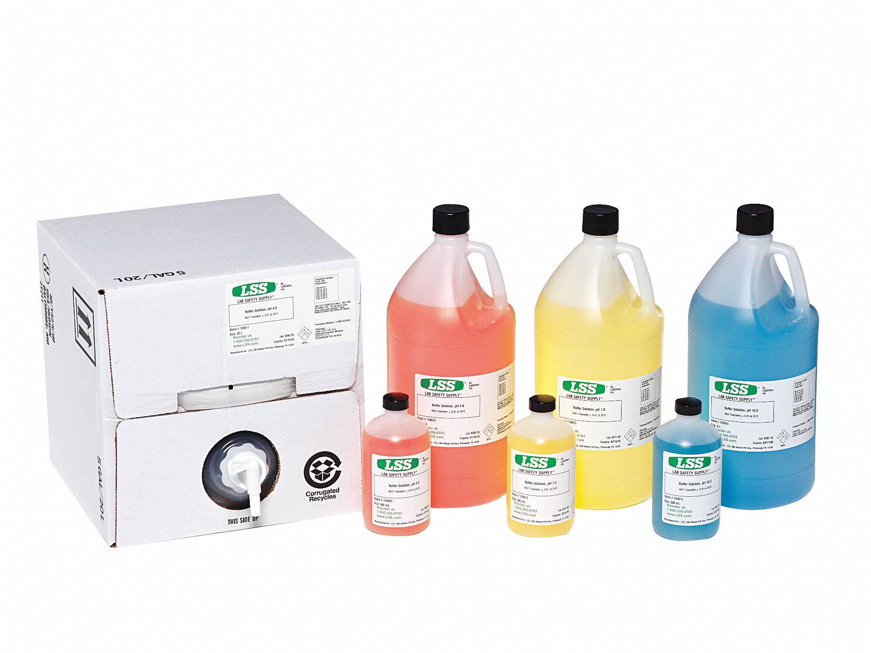 Lab Safety Supply Buffer Solution,pH 1.68,4L 3TWH3