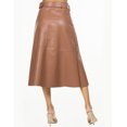 thumbnail image 4 of Falda vinipiel con cinto color Caramelo AMAD Casual para mujer talla L, 4 of 5