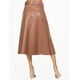 thumbnail image 4 of Falda vinipiel con cinto color Caramelo AMAD Casual para mujer talla S, 4 of 5