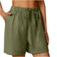 thumbnail image 2 of Karight Linen Shorts for Women High Waisted Lightweight Casual Summer Drawstring Short Pants Beach Vacation Outfit W Pockets, 2 of 7