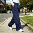 thumbnail image 5 of Frnrwgo Men's Heavyweight Sweatpants Loose Fit Drape Drawstring Elastic Waist Multi-Pocket Winter Streetwear Loungewear Pants, 5 of 9