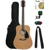 Fender FA-115 Dreadnought Acoustic Guitar - Natural Bundle with Gig Bag, Tuner, Strings, Strap, and Picks