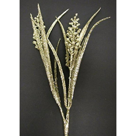 Christmas Decoration Christmas Floral Accessory 14in. Glittered Pod/grass Pick