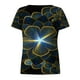 thumbnail image 4 of Moda Mujer Cuello en V Manga corta Impresión Jersey Blusas sueltas Tops Camiseta OAVQHLG3B Store lin121212, 4 of 4