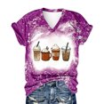 thumbnail image 4 of Tops de Mujer Camiseta Casual Con Cuello en V Camiseta Con Estampado de Festival Camiseta de Manga Corta Odeerbi ODB182756, 4 of 6