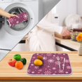 thumbnail image 4 of Ryvnso Snowflakes Christmas-1 Dish Drying Mat for Kitchen Countertop 18x24 Large Dish Pad Drainer Rack Dish Sink Mats, 4 of 7