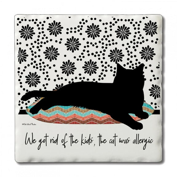CounterArt "Rid of the Kids" Single Absorbent Stone Tumbled Tile Coaster