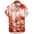 thumbnail image 3 of Las camisas más nuevas para hombres, camisa hawaiana con estampado 3D de dragón, camiseta de uso diario para hombres, camisa casual de animales para hombres, ropa de moda para hombres, blusas, 3 of 5
