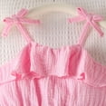 thumbnail image 4 of Bigetiay Girls Summer Denim Shortpants with Bow Tie Strappy Tank Top Casual Two Piece Outfit for Warm Weather, Size 3-4 Years, 4 of 8