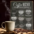thumbnail image 3 of Coffee Menu Know Your Coffee Latte Espresso Metal Tin Sign, Vintage Antique Plaque Poster Kitchen Home Cafe Wall Decor, 3 of 5