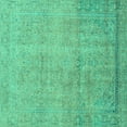 thumbnail image 1 of Ahgly Company Indoor Square Abstract Turquoise Blue Modern Area Rugs, 5' Square, 1 of 4