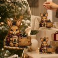 thumbnail image 5 of Zznnkj Animal Christmas Ornaments 3.93 Inch, 2D Acrylic Hanging Flat Pendants, Rustic Xmas Tree Decor for Farmhouse Home Holiday Keepsake Gift for Wildlife Lovers, 5 of 5