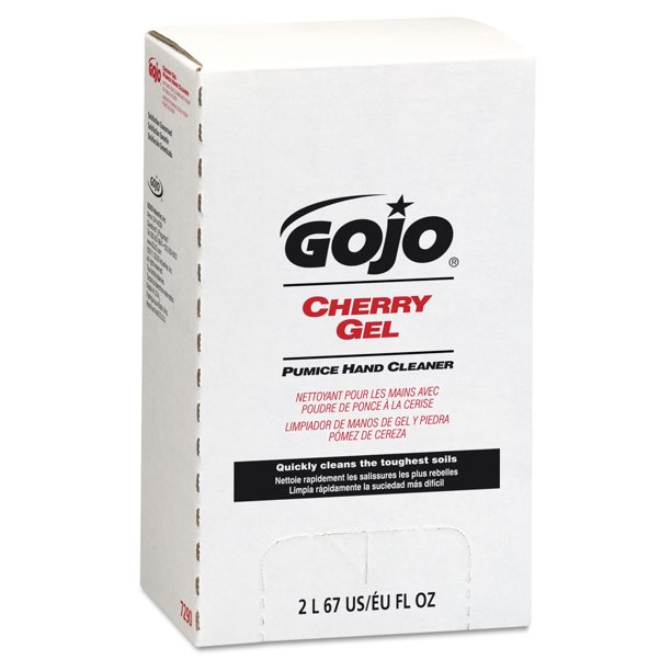 GOJO® Gel Pumice Hand Soap Cleaner, Cherry Scent, 67.6 Oz, Case Of 4