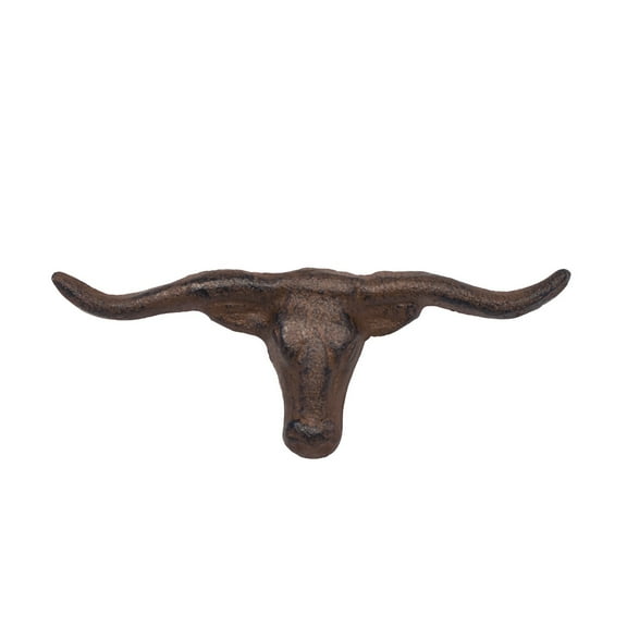 Metal 3D Longhorn Steer Vanity Knob Kitchen Drawer Pull Western Cabinet Hardware