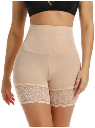 Women's Slip Shorts for Under Dresses Stretchy Lace Panties Soft High Waist  Mid-Thigh Anti-Chafing Panty Shorts Underwear