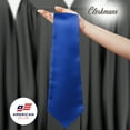 thumbnail image 2 of CLERKMANS Unisex Adult Plain Graduation Stole Sash, Blue, 2 of 5