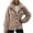 Coffee, variant on Leesechin Women Fashion Warm Lapel Coats Casual Fuzzy Fleece Sherpa Button Jackets Pullover Plush Outwear