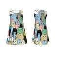 thumbnail image 7 of Pofeuu Different Cats Print Women's Sleeveless Dress, Loose Fit Summer Dress, Casual Tank Dress for Women, 7 of 7