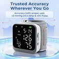 thumbnail image 3 of Automatic Wrist Blood Pressure Monitor, Rechargeable, Voice Broadcast ON/OFF, Large LCD Display, 2-User 300 Memory, Adjustable Cuff 5.3-7.7 inches, BP Machine for Home Travel Seniors, 3 of 10