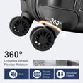 thumbnail image 5 of Zimtown 2 Piece Luggage Set, 20" Carry-On Expandble ABS+PC Luggage Hardside Lightweight Suitcase, 14" Mini Cosmetic Cases, Black, 5 of 10