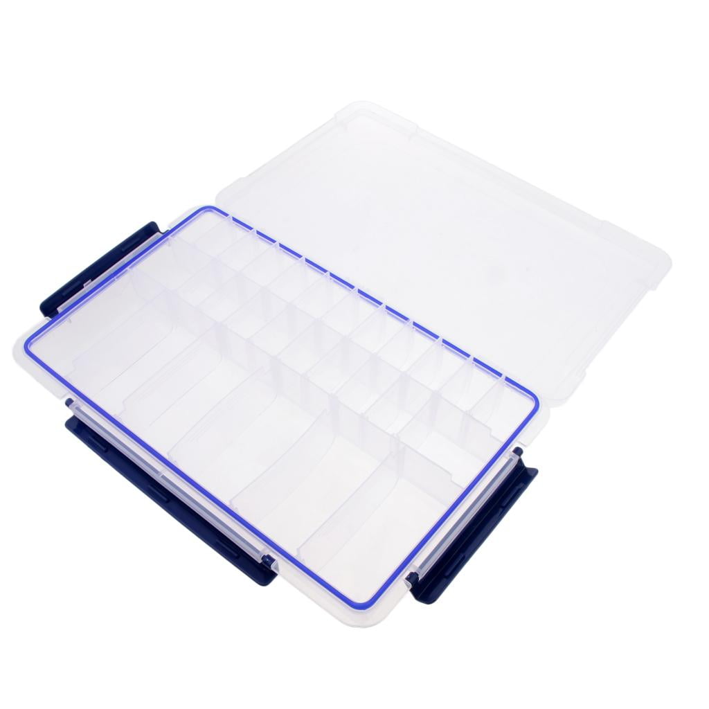 EHJRE Storage Box Jewelry Bead Organizer, Clear Plastic Container Box with 28 Removeable Compartment, Perfect for Storing Rhinestones, Small Charms, Earrings,