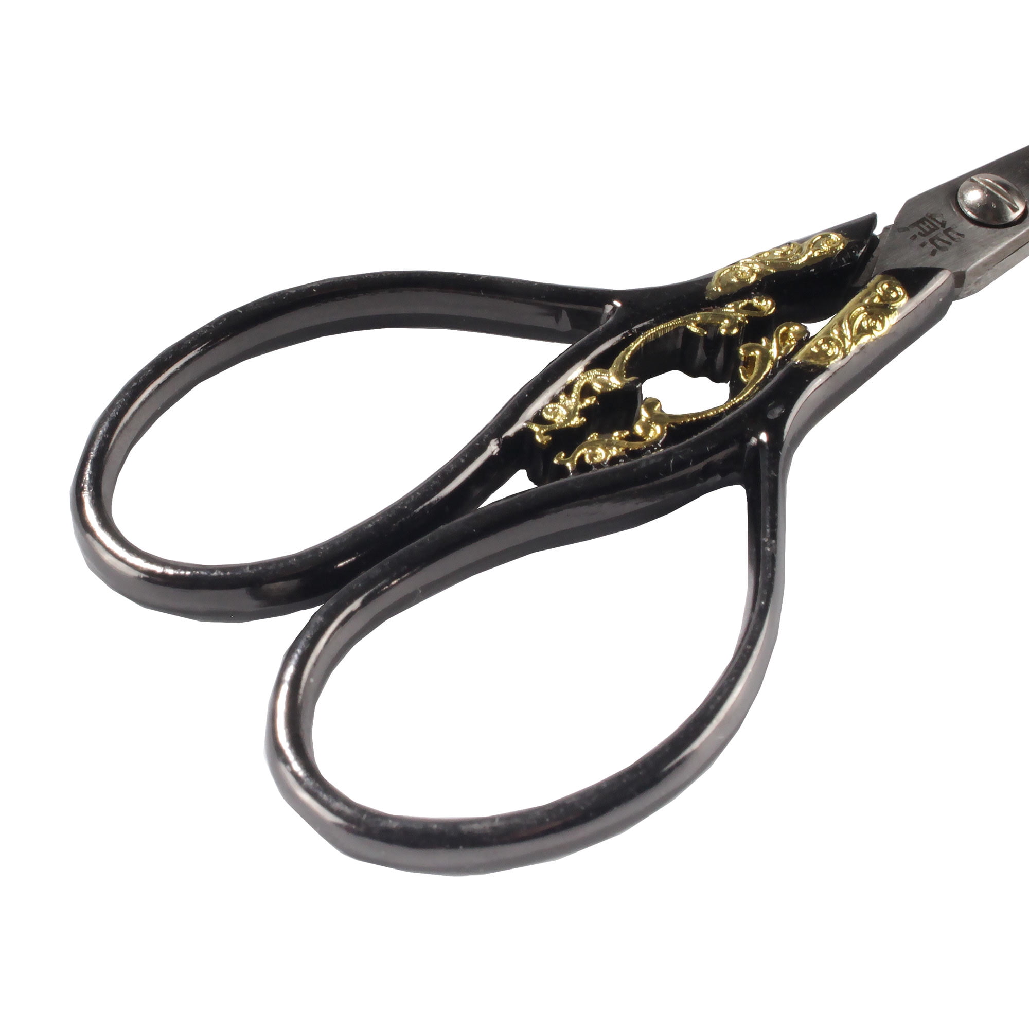 JubileeYarn Scrollwork Embroidery Craft Scissors - Black - 10 Pairs